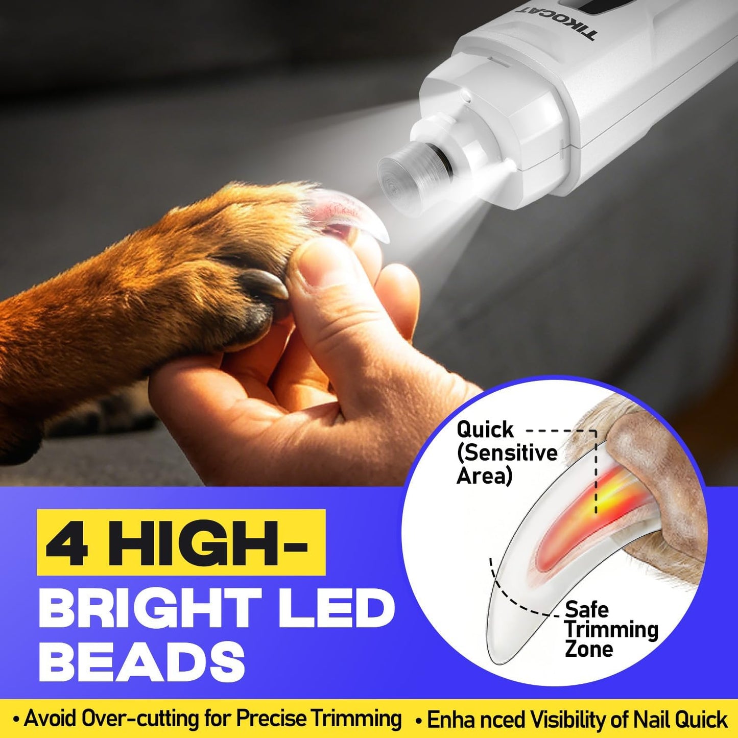 Handheld Tikocat nail grinder for cats and dogs