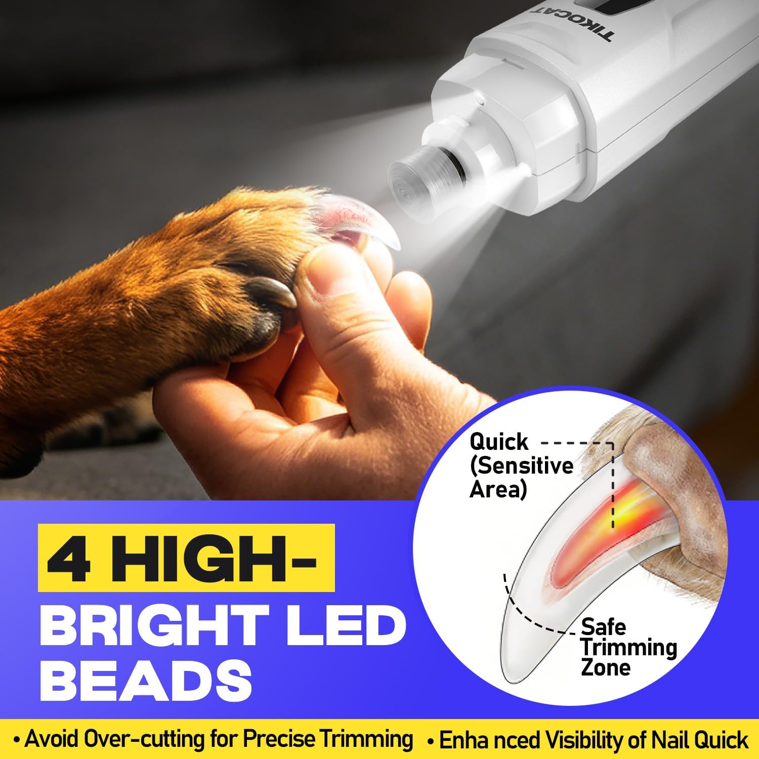 Handheld Tikocat nail grinder for cats and dogs