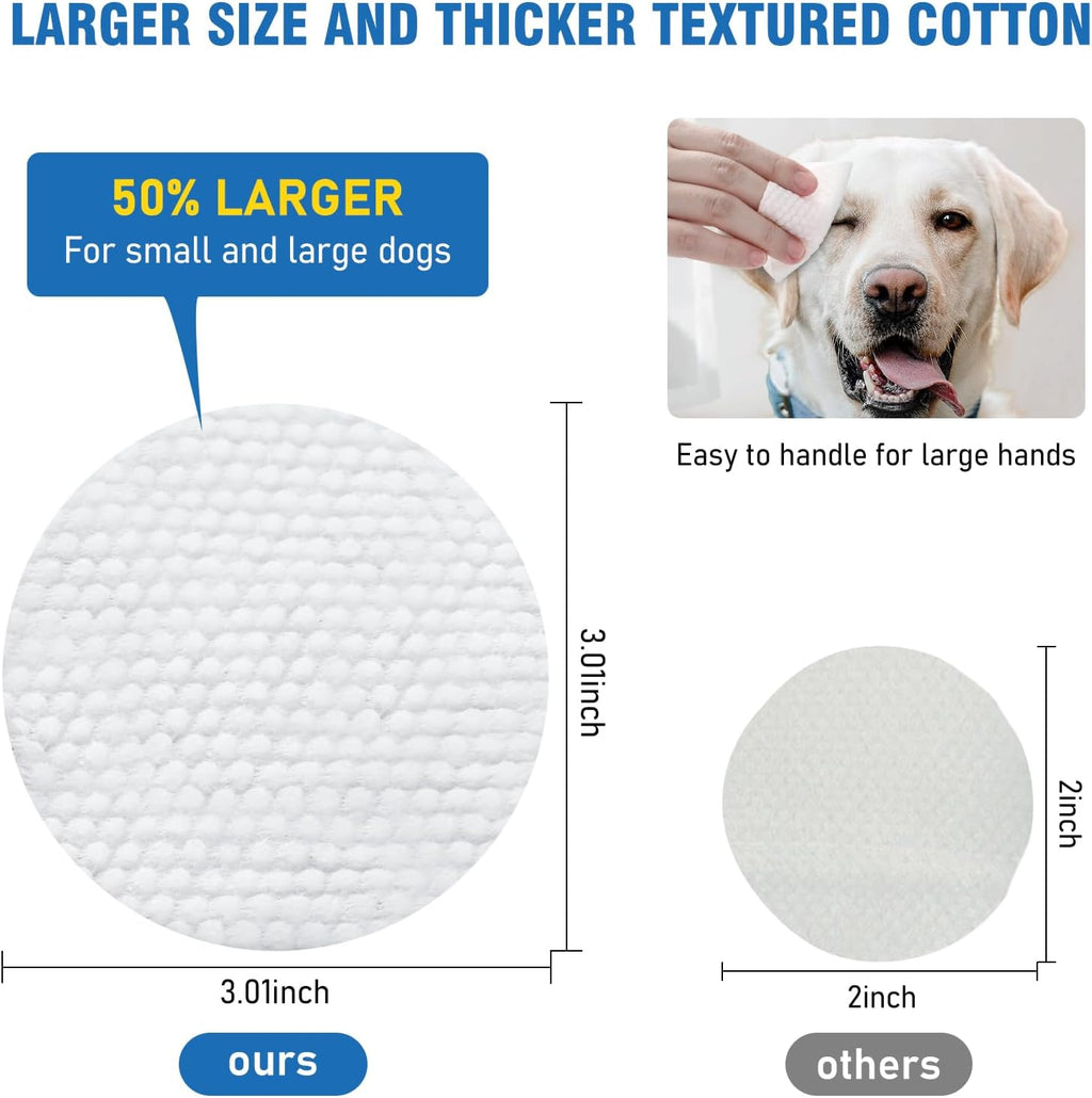 Thick and large dog eye booger wipes for discharge cleaning