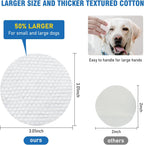 Thick and large dog eye booger wipes for discharge cleaning