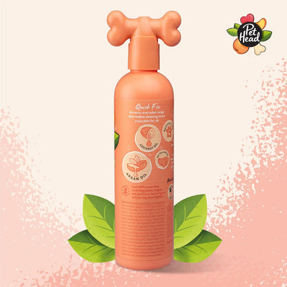 Pet Head peach scented dog shampoo and conditioner for smelly dogs packaging