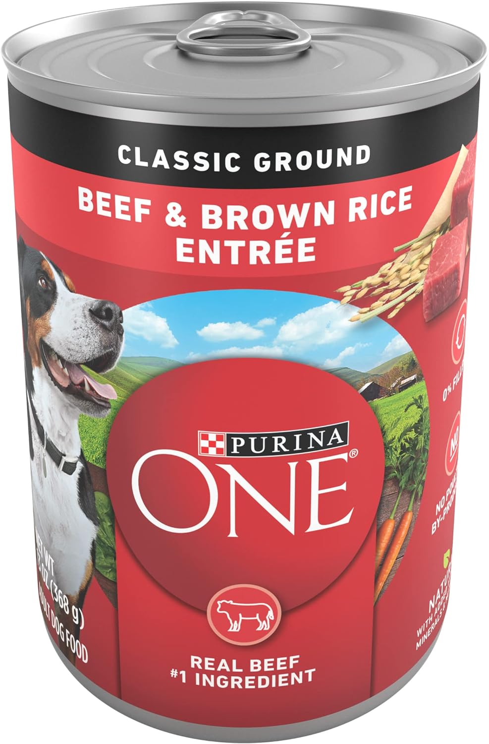 Purina ONE Classic Ground Chicken and Brown Rice Entree Adult Wet Dog Food - (Pack of 12) 13 oz. Cans - Image 13
