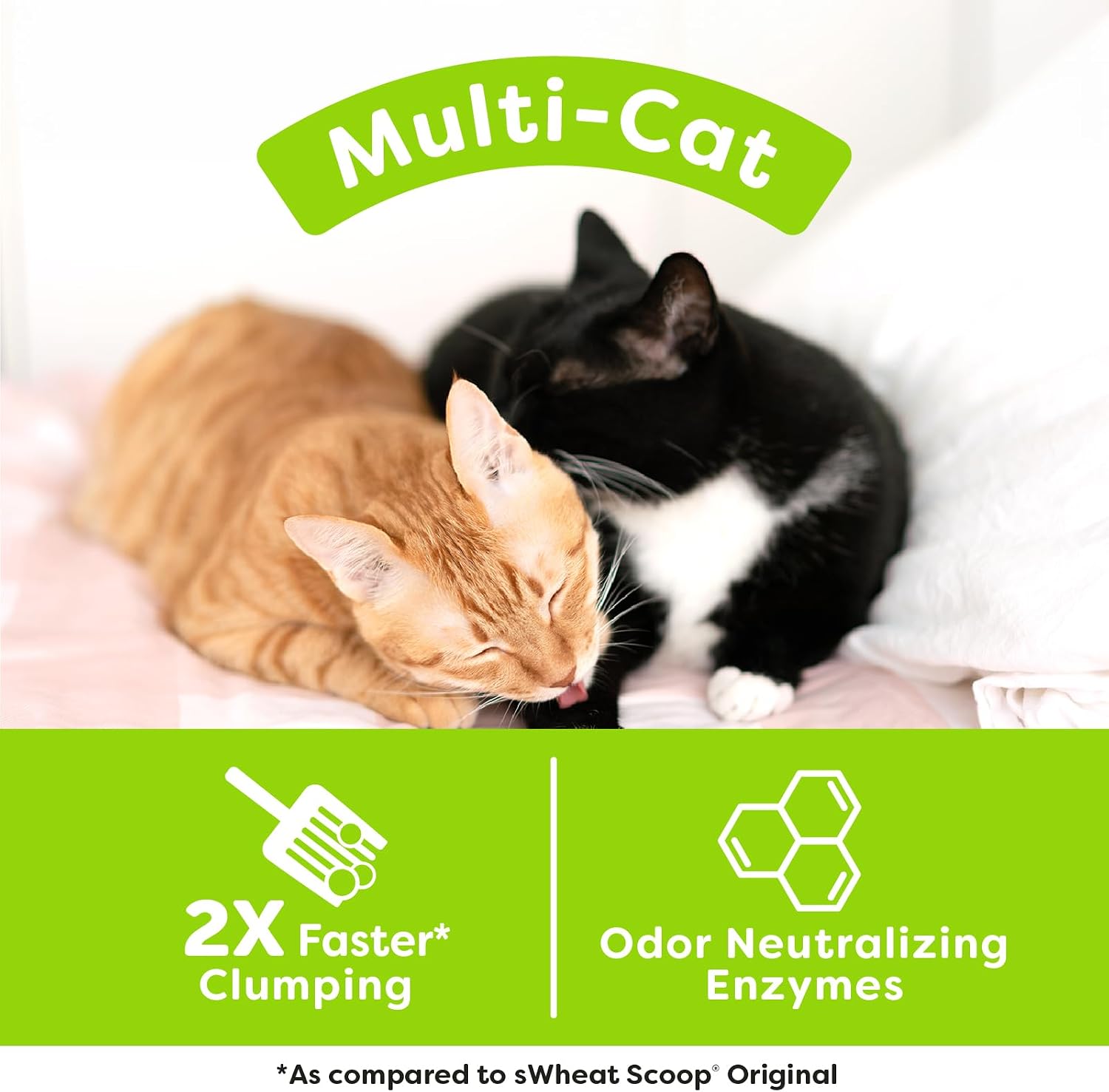 SWheat Scoop 25 pound bag side view for multi-cat homes