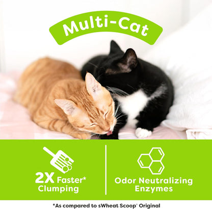 SWheat Scoop 25 pound bag side view for multi-cat homes