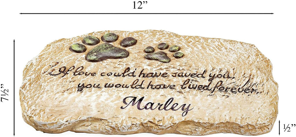 Fox Valley Traders Custom Forever Pet Memorial Garden Stone, Customized Indoor/Outdoor Dcor, Crafted with 100% Resin, Loss of Pet Sympathy Gift - Measures 12" Long x 7 1/2" Wide x 1/2" High - Image 9