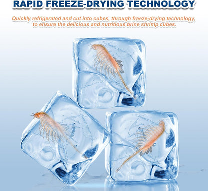 Capuca freeze dried shrimp cubes showing texture and compact size