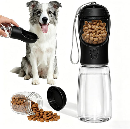 Dog Water Bottle, Portable Water Bottle with Food Container for Dogs Cat Pet Hiking Walking Travel Camping, Leak-Proof Dog Water Bowl Dispenser with Feeder Function Puppy Essentials - Image 13