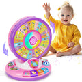 Lalalark Montessori Electronic Wooden Busy Board front view showing fifteen LED lights and five switch types for sensory development.