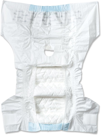 Female dog wearing Paw Inspired disposable diaper for heat cycle