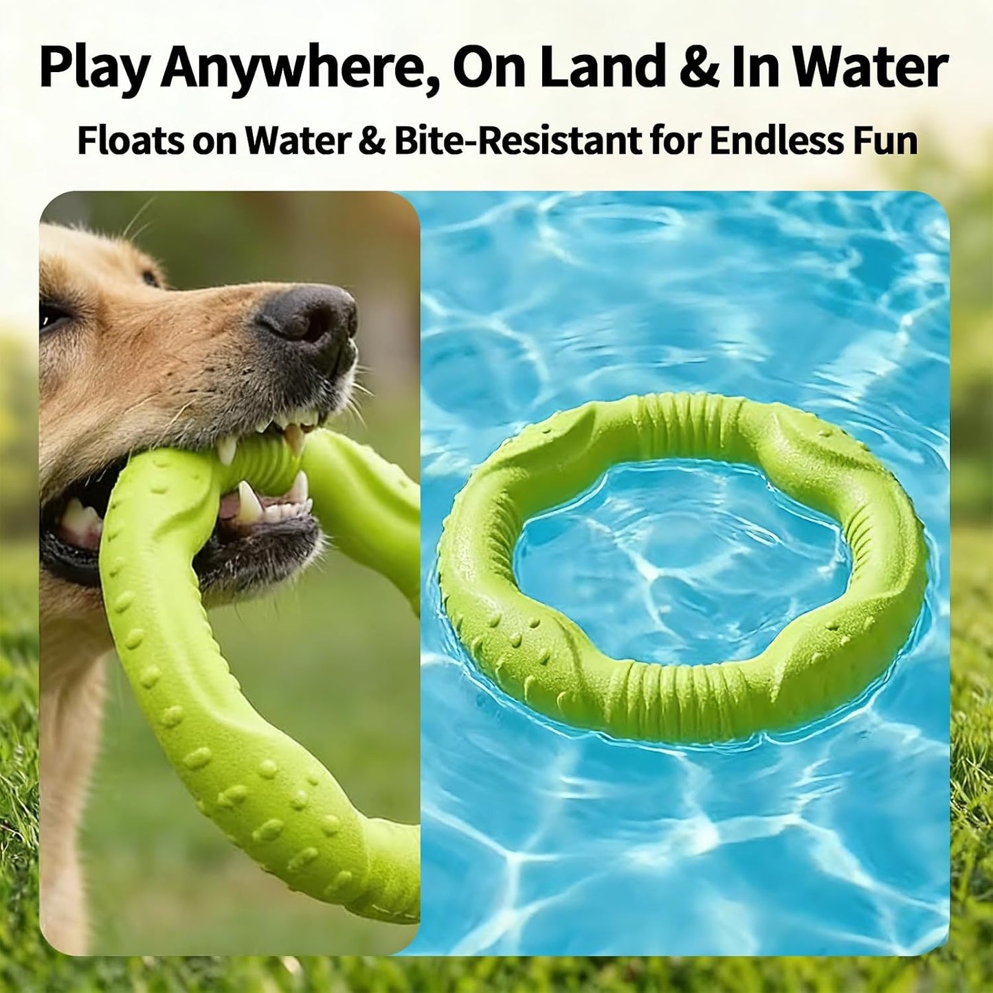 Close up of LaRoo ring toy textured grip and material