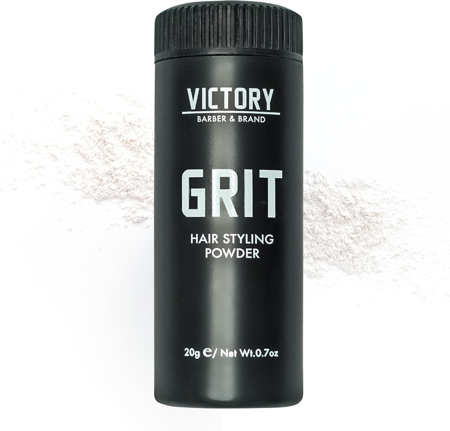 Victory Barber and Brand Grit Styling Powder front view container