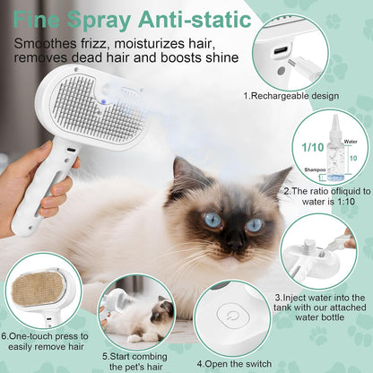 Close up of Viphope pet steam brush bristles