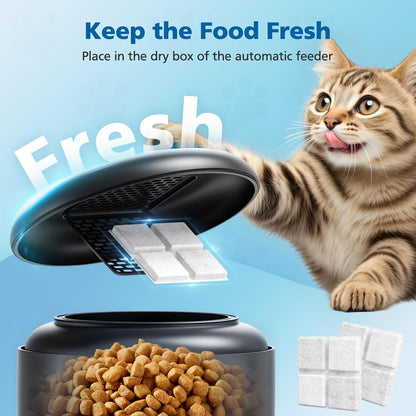 Pet food desiccant bag replacement pack for automatic feeder