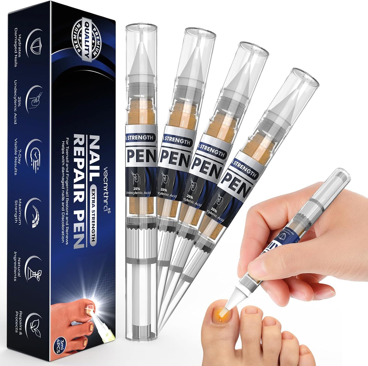 iKeener Nail Fungus Treatment Pen 4-pack front view for extra strength repair.