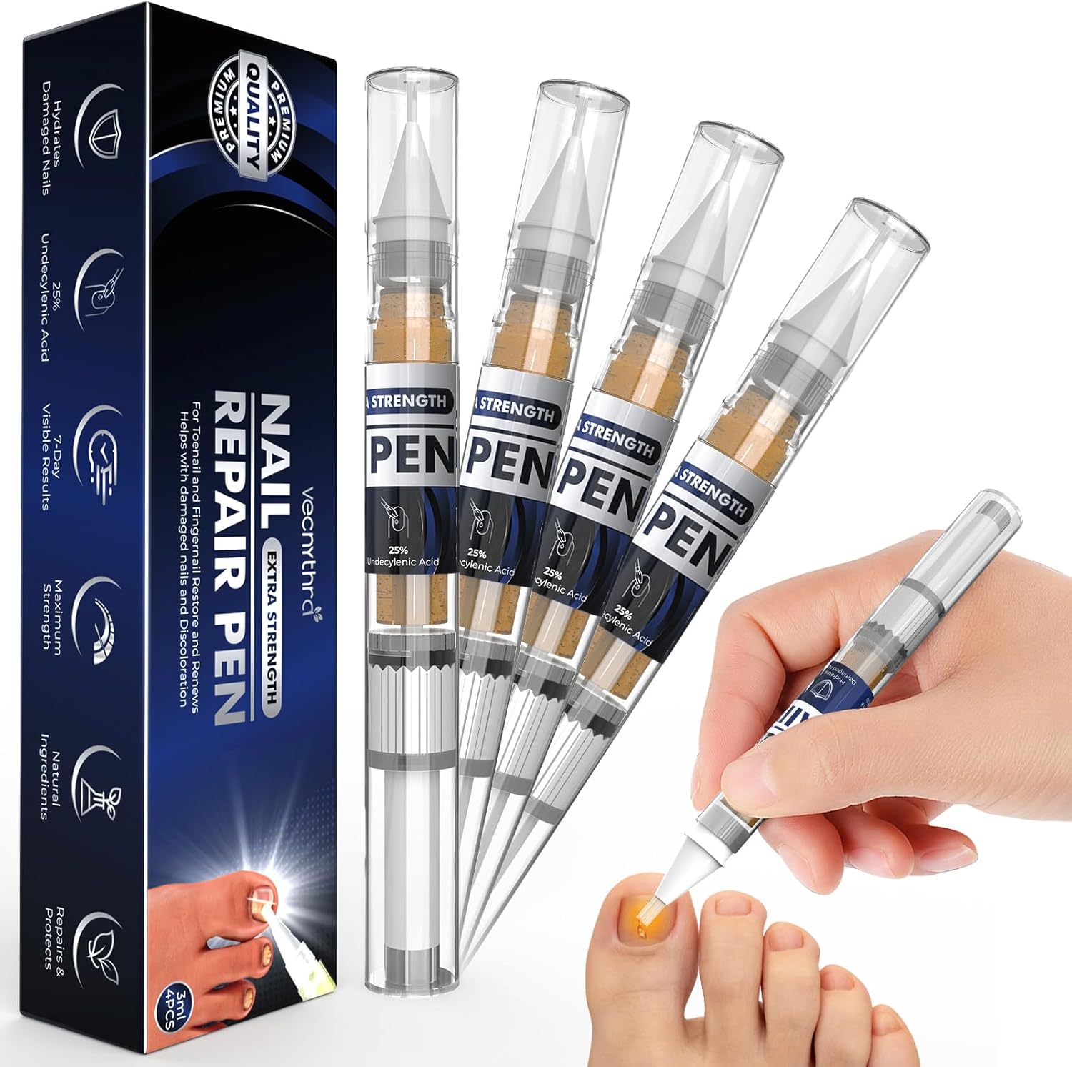 iKeener Nail Fungus Treatment Pen 4-pack front view for extra strength repair.