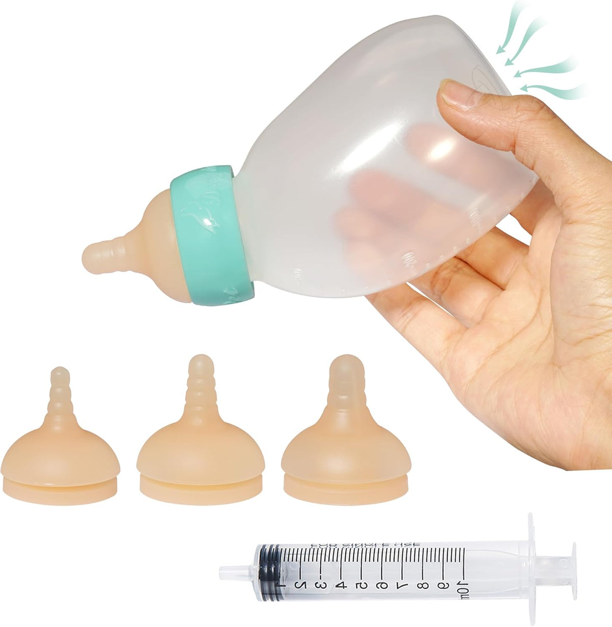 Doggiema Puppy Bottles,Silicone Feeding Nipple and Syringes for All Breed of Puppies and Other Animals Dongdong pet - Image 11