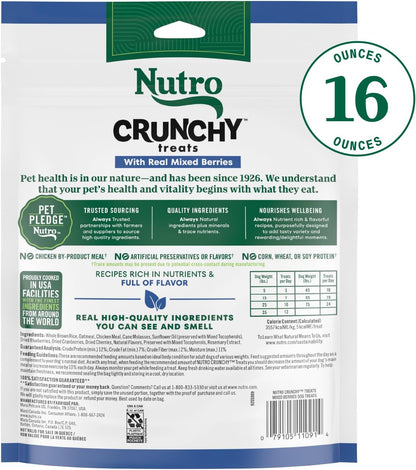 Nutro low calorie berry dog training biscuits close up