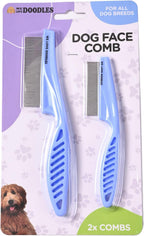 Fine-tooth stainless steel dog hair comb demonstrating its durability against rust and bending.