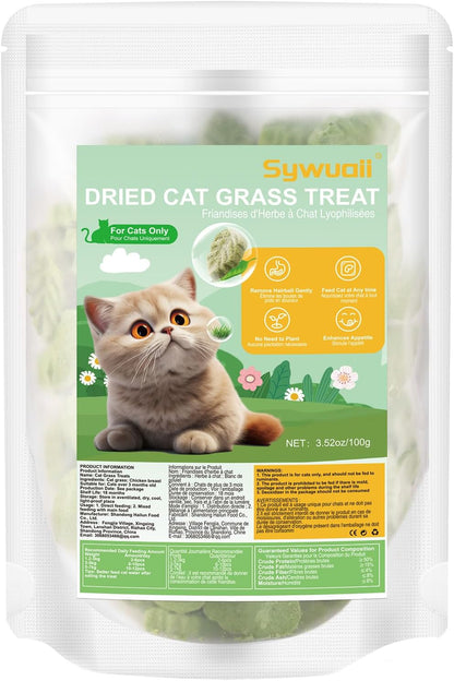 100g/3.52oz Cat Grass Treats, Cat Grass Teething Stick for Hairball Remove and Teeth Cleaning, Edible Cats-Grass Stick Snack - Image 10
