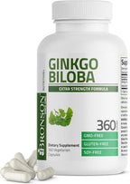 Bronson Ginkgo Biloba Extra Strength Brain & Memory Support 120 Capsules - Image 10