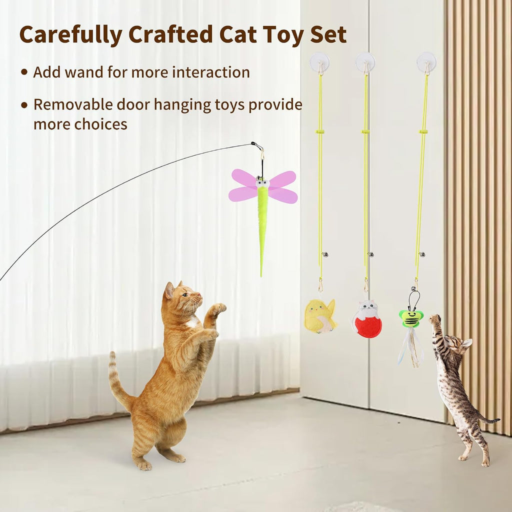 Janbenty interactive cat toys assortment of eight feather teaser refills