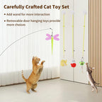 Janbenty interactive cat toys assortment of eight feather teaser refills