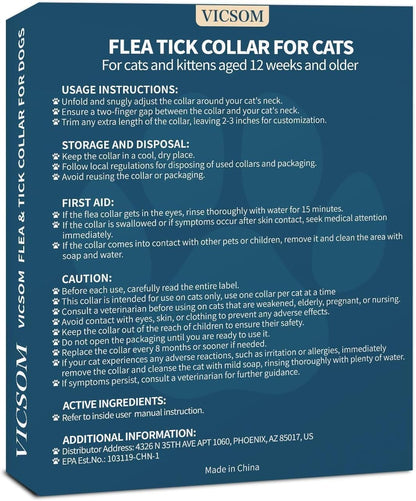 Vicsom flea and tick prevention kit for indoor and outdoor cats