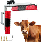 Livestock Scratch Brush With Spring Iron HolderAnimal Back Scratching Brush Including 4pcs goat brushes, 4 stands and accessories For Cow,Cattle,Sheep, Horses,PigsMassage Grooming ToolYellow - Image 11