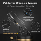 CIICII black titanium coated pet thinning scissors for thick dog fur