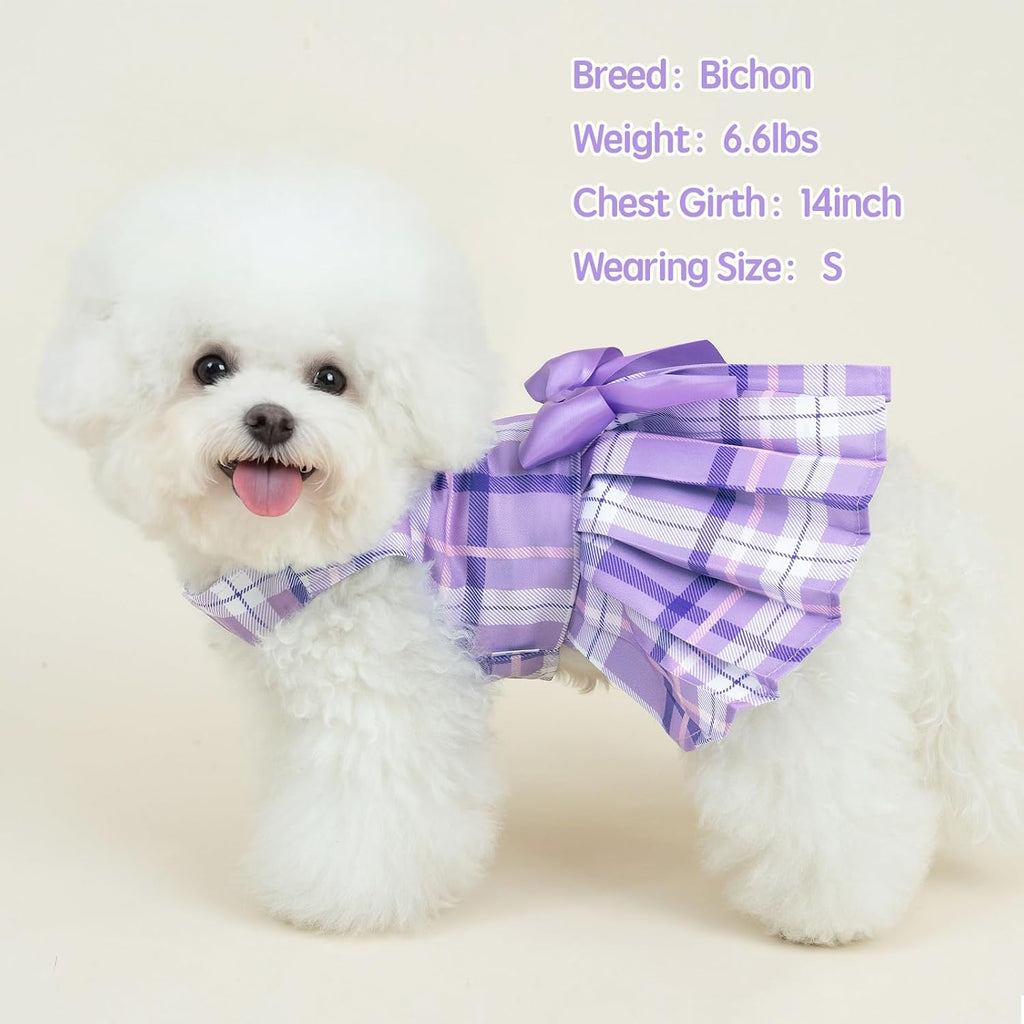 XPUDAC small pet apparel close up details of sweet bowknot styling