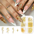 Sutokaka 3D Metal Rose Nail Art Charms front view in storage wheel