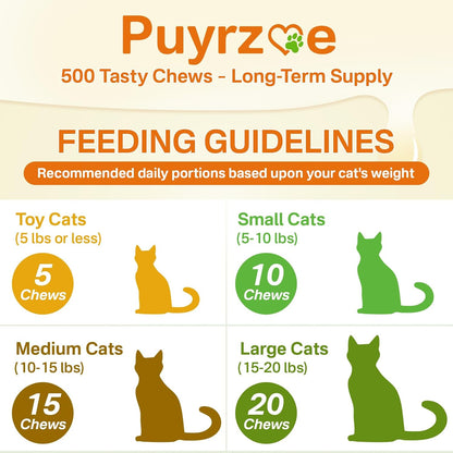 Cudory daily cat treats showing natural ingredients and fish oil benefits