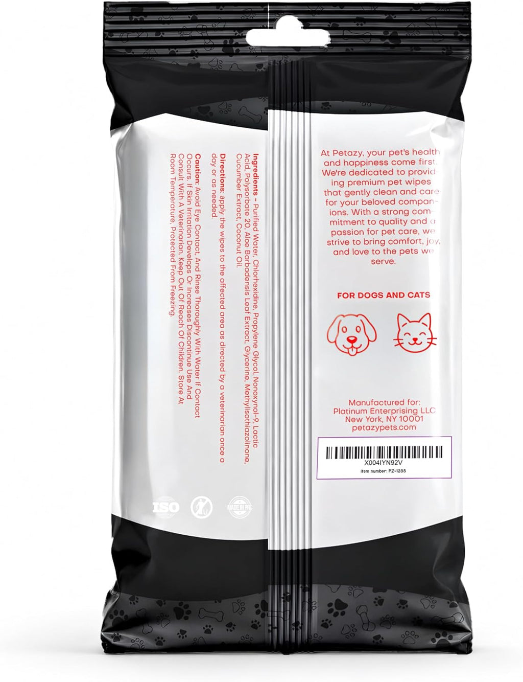 Petazy 2% Chlorhexidine Wipes for Dogs 3X Larger | Yeast Infection Ringworm Fungus Hot Spot Itch Relief | Medicated Antibacterial Antifungal Gentle Soothing Topical Wipes for Dog Cat | 50 Wipes 5x6 - Image 9