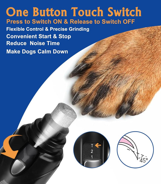 Petsaunter electric pet nail trimmer with three interchangeable ports