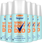 Degree Women Whole Body Deodorant Spray Fresh Citrus front view pack of six