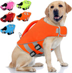 Queenmore dog life jacket front view high visibility swimming vest