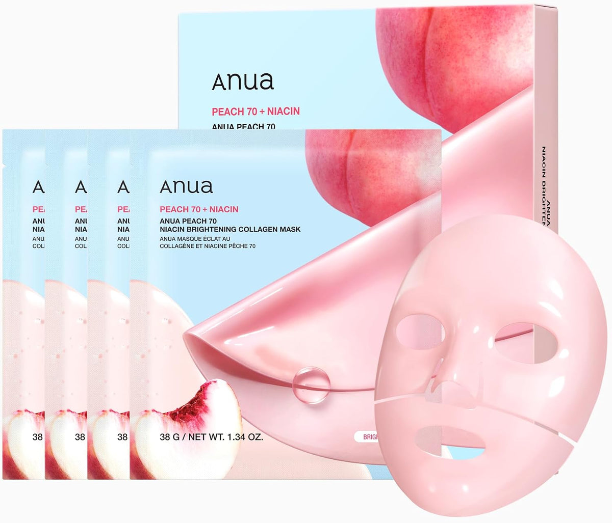 Anua Heartleaf 70 Soothing Collagen Mask, 1.34 fl.oz/4ea - Image 8
