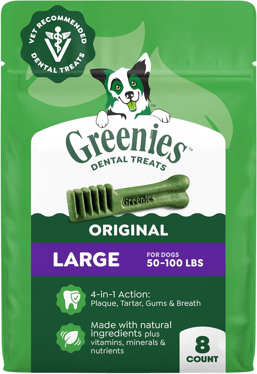 Greenies Veterinarian-Recommended Natural Dental Dog Treats, Large Size, Original Flavor, 36 oz. Pack, 24 Count - Image 15