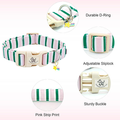 Elegant Little Tail adjustable cotton collar for medium dogs