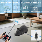Pixibond interactive electronic mouse toy side view detailing realistic rubber tail and wheels