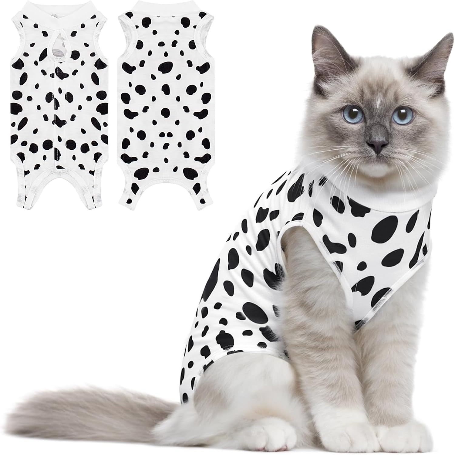 Coppthinktu Cat Recovery Suit Female Cats Onesie for Cats, Breathable Cat Surgery Suit for Surgical Abdominal Wounds Skin Diseases, Cute Kitten Spay Recovery Suit E-Collar Alternative Anti Licking - Image 11