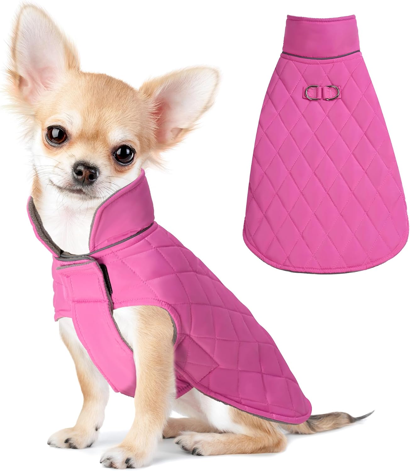 Mile High Life Dog Warm Coat, Small Dog Winter Jacket Windproof Water Resistant Cold Weather Coats Cozy Snow Jacket Vest for Puppies (Blue, Small Chest 14.5") - Image 13