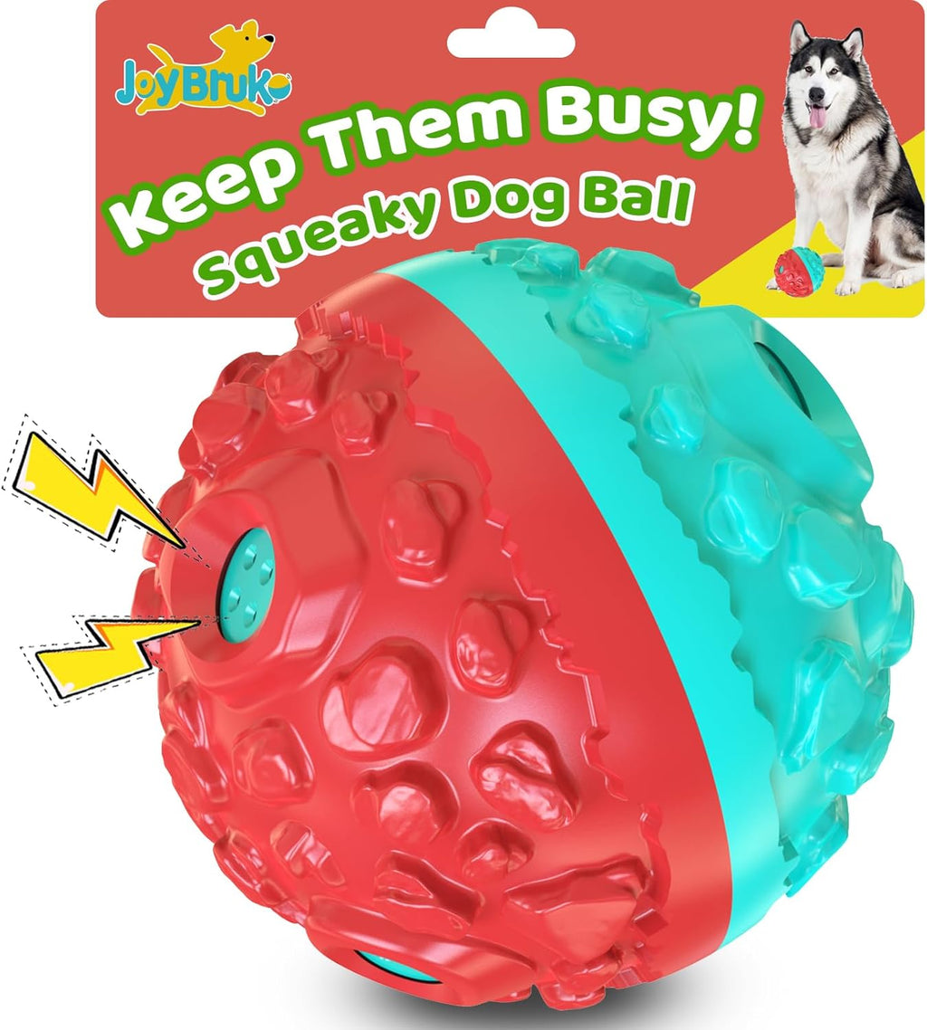 Dog Ball for Aggressive Chewers - Interactive Dog Toy Giggle Balls Fun Squeaky Sound to Keep Them Busy, Durable for Small Medium Large Breeds, Rubber Chew Toys, As Seen on TV, Black & Yellow - Image 9