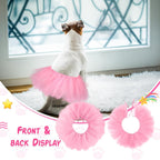 Locmeo pink dog costume skirt worn by a cat during a birthday party