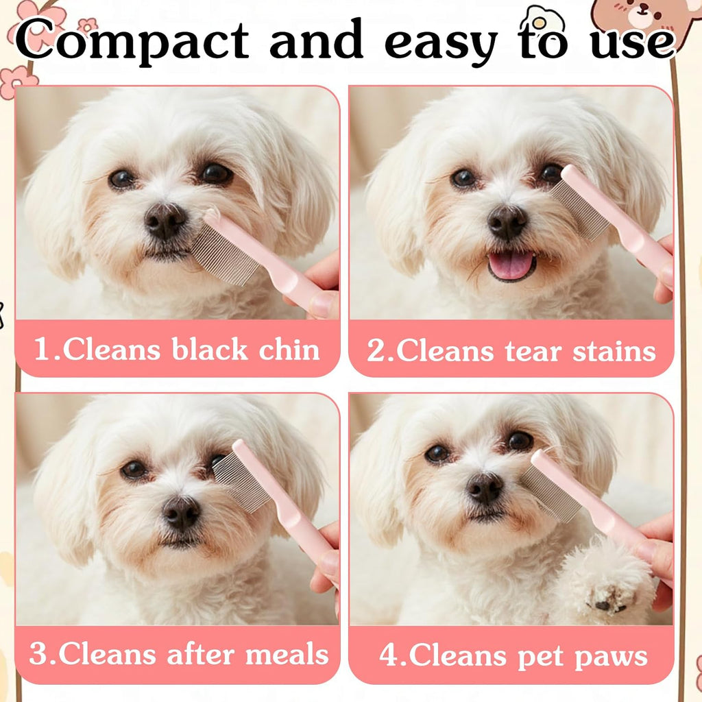 Psiriol compact dog flea and face comb features
