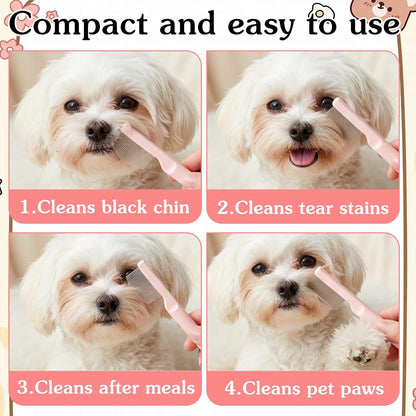 Psiriol compact dog flea and face comb features