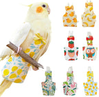 QBLEEV bird diaper front view showing cute lemon pattern and bow