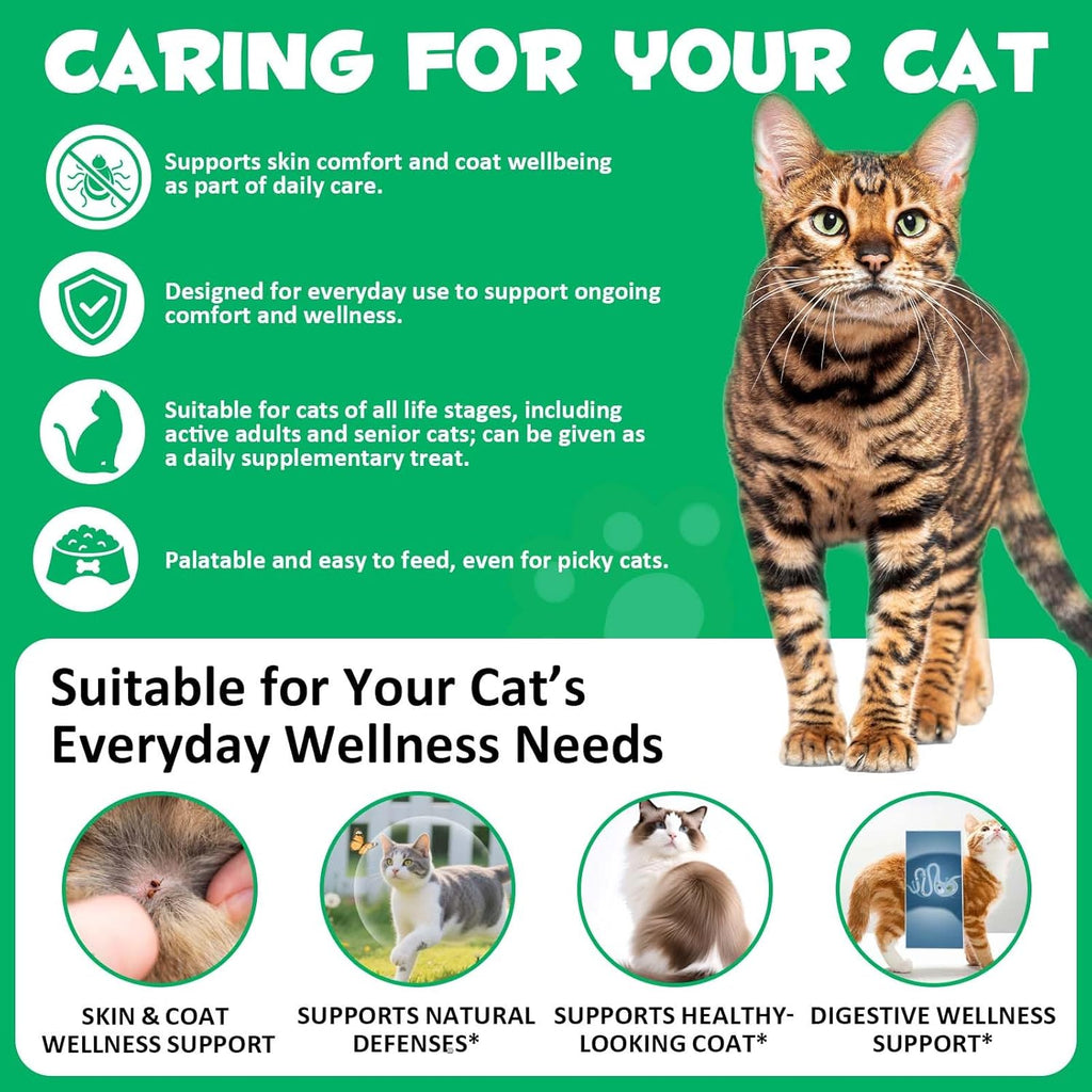 Close up view of the chicken flavored soft chewable tablets for feline pest defense