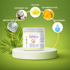 Healthy Paw Life SulVDerm 8 ounce jar label showing sulfur pet treatment
