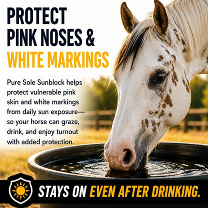 Pure Sole horse sunscreen stick with cap off